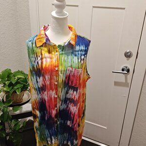 PAPER TEE TOP AND SHORTS MULTI COLOR SIZE 3X NEW WITH TAGS